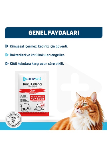 Onevet Kedi Koku Giderici Çilek Kokulu 25 Gr. 15 Adet Oc203b15
