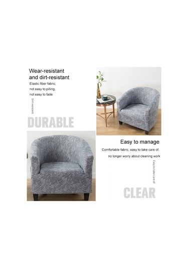 Sones Elastik Her Şey Dahil Tek Yarım Daire Baskılı Kanepe Kılıfı Kentsel Yaşam