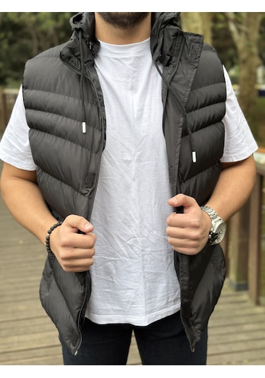 Palim Store Erkek Kapşonlu Şişme Yelek