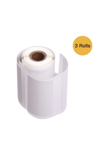 Yaleker 3'lü Paket Beyaz Termal Etiketler - 50x30mm, Her Sarı 104 Adet, 3 Yıllık Saklama Süresi, Etiket Yazıcı İçin