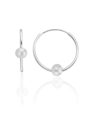 Kadın Gümüş Halka Küpe Top Model 17 Mm Küpe St259