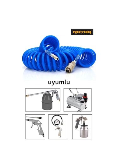 Pu0508 5x8x5 Kompresör Spiral Hava Hortumu 5mt