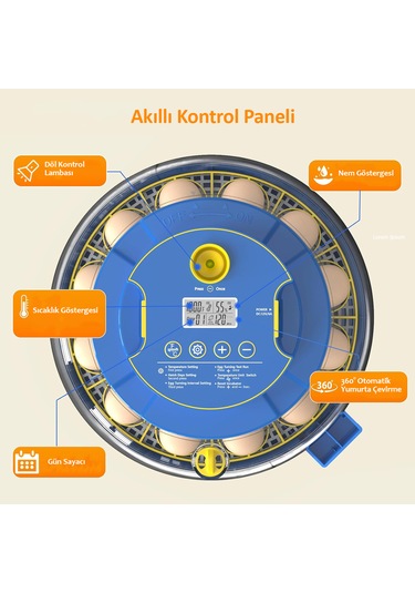 Altın Kuluçka-wonegg 18'li Tam Otomatik Kuluçka Makinesi