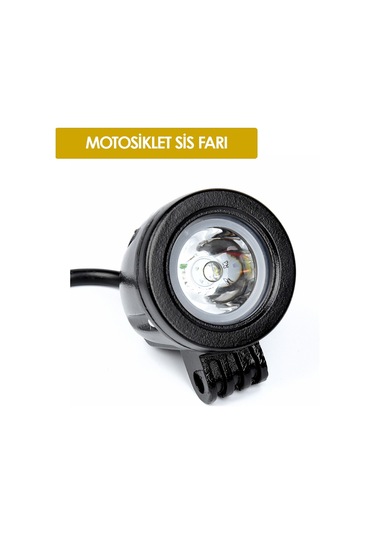 Motosiklet Sis Farı Beyaz Güçlü Led Far Odaklamalı Yuvarlak Led 1 Adet