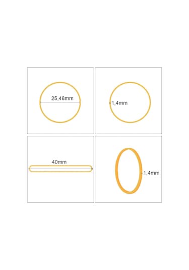 Ekoset 40Mm Paket Ambalaj Toka Maydanoz Para Lastiği 1000 Adet