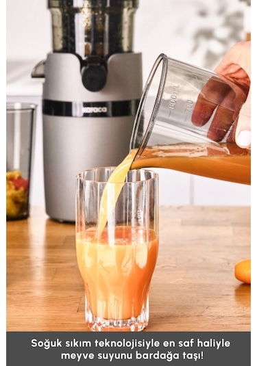Karaca Slow Juicer Yavaş Sıkım Katı Meyve Sıkacağı