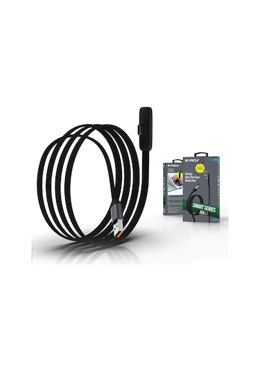 Syrox C131at 60w Usb To Type-c 90 Derecelik Hasir Ultra Hızlı Şarj & Data Kablosu