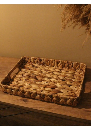 Hasır Su Sümbülü Dikdörtgen Tepsi Küçük Boy Diğer