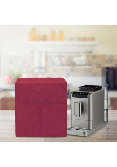 Homyl Kahve Yapma Makinesi Kapağı Yıkanabilir Su Geçirmez Kırmızı
