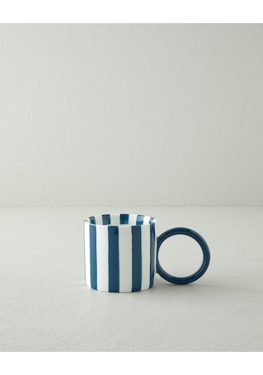 English Home Boldy Lines New Bone China Kupa 350 Ml Mavi Mavi