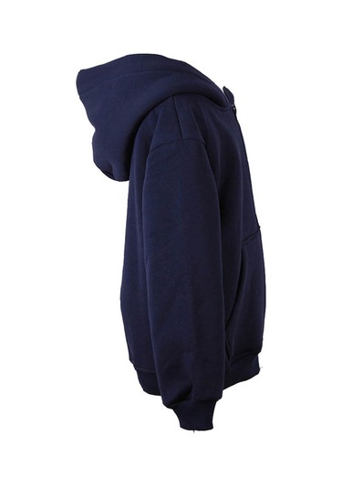 Trender Fermuarlı Kapüşonlu Hırka Lacivert Erkek Çocuk Sweatshirt 3 İp Şardonlu Basic Lacivert