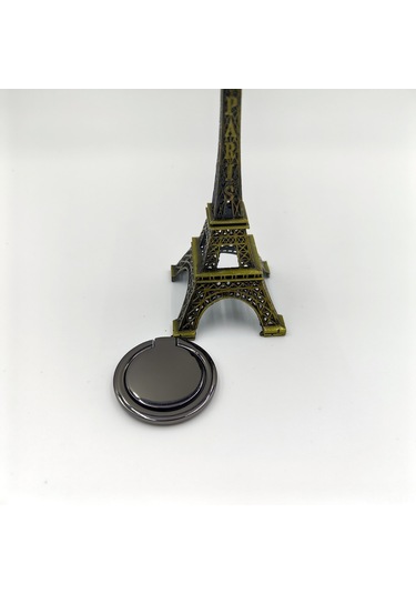 Suofeng Mükemmel Kalite Metal Zırh Çerçeve Telefon Tutucu, Ultra İnce Dairesel Tasarım, Logo Baskısı İçin Uygun, Parlak Siyah Renk