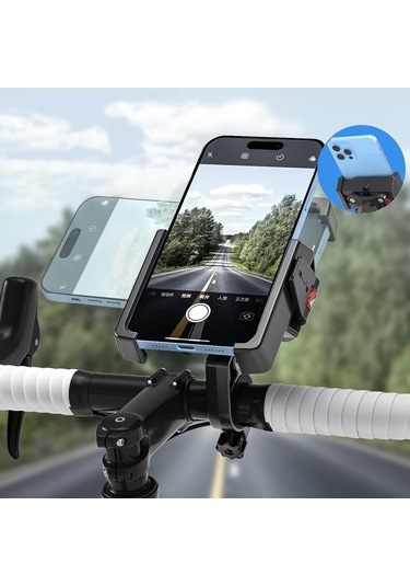 Motosiklet Ve Scooter İçin Gidon Uyumlu Telefon Tutucu Pb11 Plus