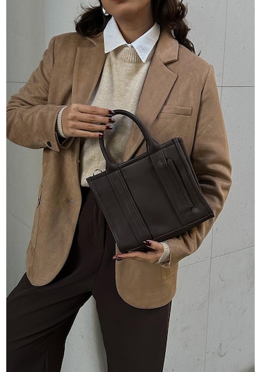 Shule Bags Miles Tote Bag Acı Kahve Acı Kahve