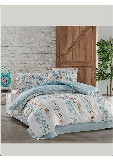 Kristal Terry Cotton Kapitoneli Nevresim Takımı Maviş Mint Çift Kişilik Mint Yeşili