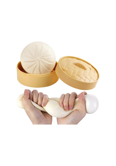 Dumpling Squishy, Dumpling Stres Topu, Buharda Pişirilmiş Doldurulmuş Çörek, Stres Giderici Sıkılabilir Çörek Oyuncakları