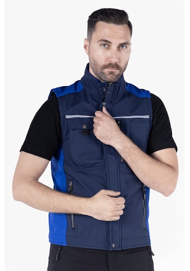 Softshell Yelek Lacivert - Saks Mavi