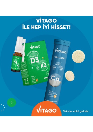 Vitamin D3 Sprey Vitago Prokalsiyum Tablet