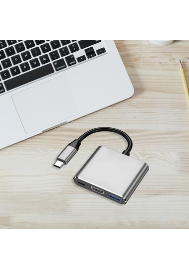 Suntek Tip C - Hdmı Kablosu Dönüştürücü Dizüstü Ev Gri