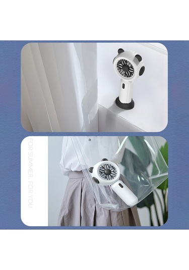 1117a Mini El Tipi Vantilatör 3 Hız Ayarlanabilir Yaz Soğutma Fanı Tabanlı - Siyah+beyaz Siyah+beyaz