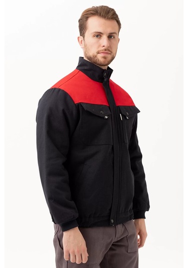 Kışlık İş Mont Grituruncu Kapitone Astarlı Avensis Astar Rüzgar Geçirmez Montu Kıyafeti Lacivert-Kırmızı Kışlık İş Mont Grituruncu Kapitone Astarlı Avensis Astar Rüzgar Geçirmez Montu Kıyafeti Lacivert-Kırmızı