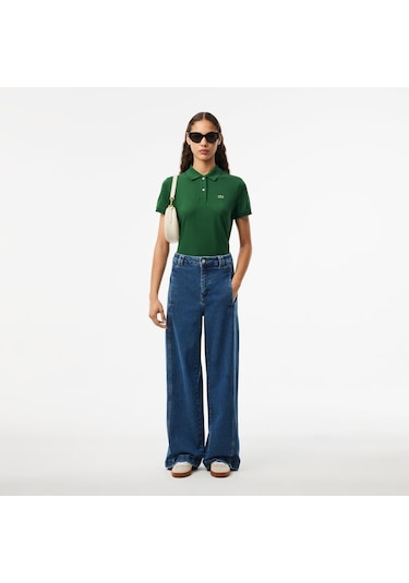 Lacoste Regular Fit Kadın Polo T-shirt Koyu Yeşil Lacoste Regular Fit Kadın Polo T-shirt Koyu Yeşil