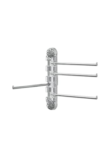 Yifomall Banyo Süpürgesi Tutucu, Delme Yok Kurulum, Döner Çok Kollü, Camgöbeği Aksesuarlar Şeffaf Gümüş 4 Kol + Altın 2 Adet , Organizasyon Ve Kolay Erişim Diğer