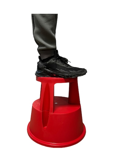 Basamaklı Kaymaz Tabure Siyah çok Renkli