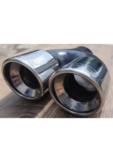 76 LIK ÇİFTLİ ÖNÜ KESİK EŞİT KROM İÇİ DOLU EGZOZ UCU