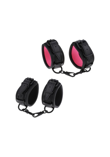 Suntek Ayarlanabilir Pu Deri Kelepçe Ayak Bileği Manşet Pembe