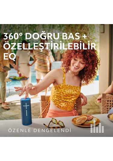 Ultimate Ears Boom 4 Taşınabilir Su Geçirmez Bluetooth Hoparlör, 360 Derece, 15 Saatlik Pil Ömürlü - Mor