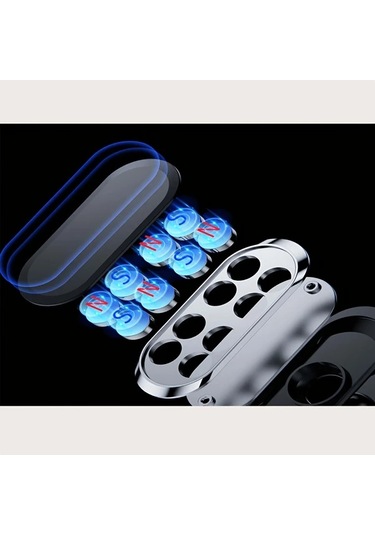 Cordial Siyah Oval Manyetik Araç Telefon Tutucu, Dönebilir Navigasyon Sabitleyici, Güçlü Yapışkan