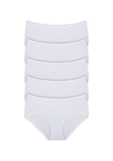 5Li Kadın Yüksek Bel Külot Elastan Pamuklu Ince Lastik Kaliteli