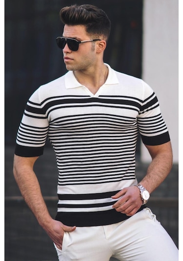 Madmext Siyah Polo Yaka Erkek Tişört 5083