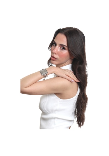 Labalaba Kadın Antik Gümüş Kaplama Zincir Bağlantılı Modern Tasarım Bileklik Gümüş