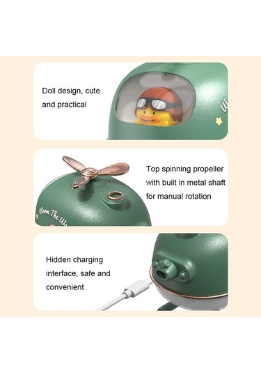 Icarer Ailesi Ifjsq07 Karikatür Nano Sprey Atmosfer Gece Lambası Nemlendirici, Özellik: Şarj Ediyor Pembe