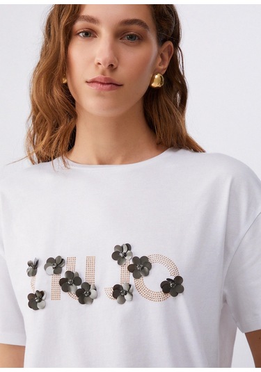 Liu.jo Liujo Wa6238js923 Kadın Tişört Beyaz