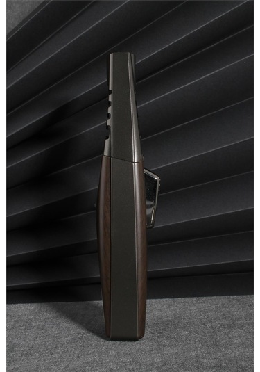 Silvio Monetti Kahverengi Renk Güçlü Ahşap Desen Metal Başlık Pürmüz Gazlı Çakmak 24csm898mr03