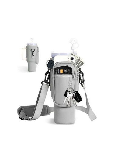 Besthome1 Stanley Isıtmalı Su Şişesi Kapağı Bardak Çantası 001 Gri