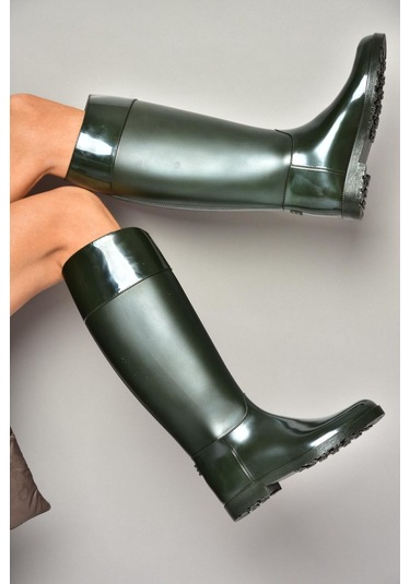 Fox Shoes T858712109 Haki Yağmur Çizmesi Haki-suni Deri Haki