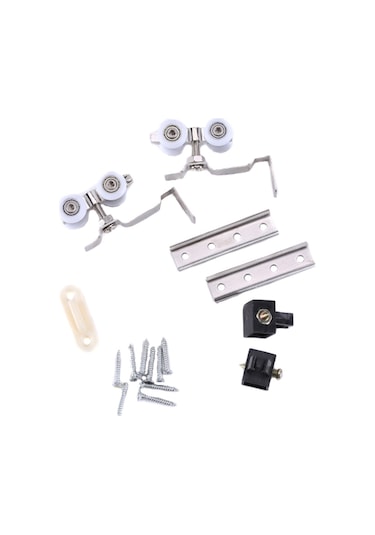 Sones 2 Adet / Takım Küçük Ahşap Kapı Sürgülü Kapı Askı Rayı Kasnak Sürgülü Kapı Bağlantı Parçaları