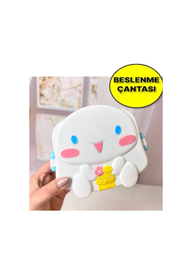 Kawaii 3d Cinnamoroll Figür Kabartmalı 2 Katlı Kilitli Beslenme Çantası Kutusu