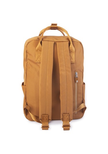 Nas Bag Unisex Sırt Ve El Çantası Büyük Boy Su Geçirmez Sırt Çantası 29x40 Cm Hardal