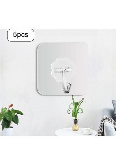 Suntek Banyo Ev Geliştirme Kapısı Kendinden Yapışkanlı Kanca 5 Adet Çok Renkli