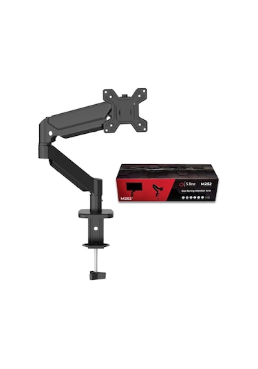 Sline M252 17-28inch Amortisörlü Hareketli Masa Üstü Tekli Monitör Standı