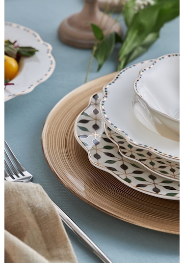 Karaca  Almond Tropez 24 Parça 6 Kişilik Porselen Yemek Takımı