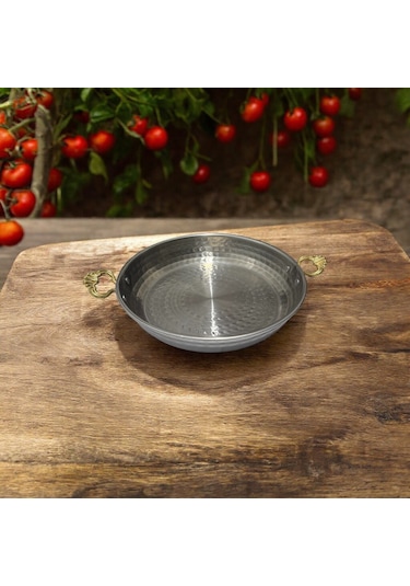 3 Lü Krom Sahan Tavası, Sarı Kulplu 18, 20, 22 Cm