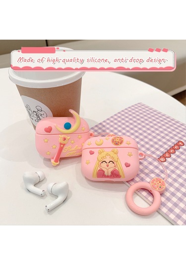 Honmex Airpods Uyumlu Pro Tws Kulaklık İçin 3d Silikon Korumalı Kılıf - Büyücülük Çubuğu Desenli 2. Model Diğer