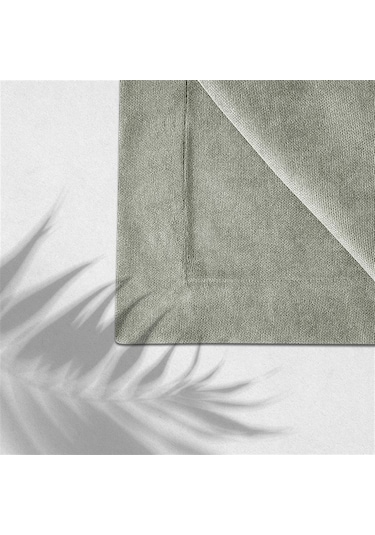 Kadife Dokulu Masa Örtüsü Taş Rengi-23