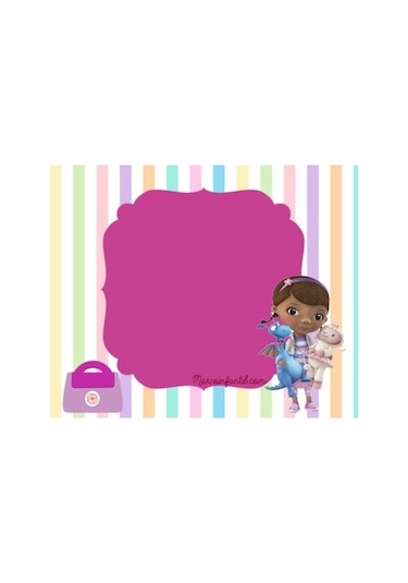 Dc Mcstuffins Yenilebilir Kağıda Resimli Pasta Dekoru Bas...